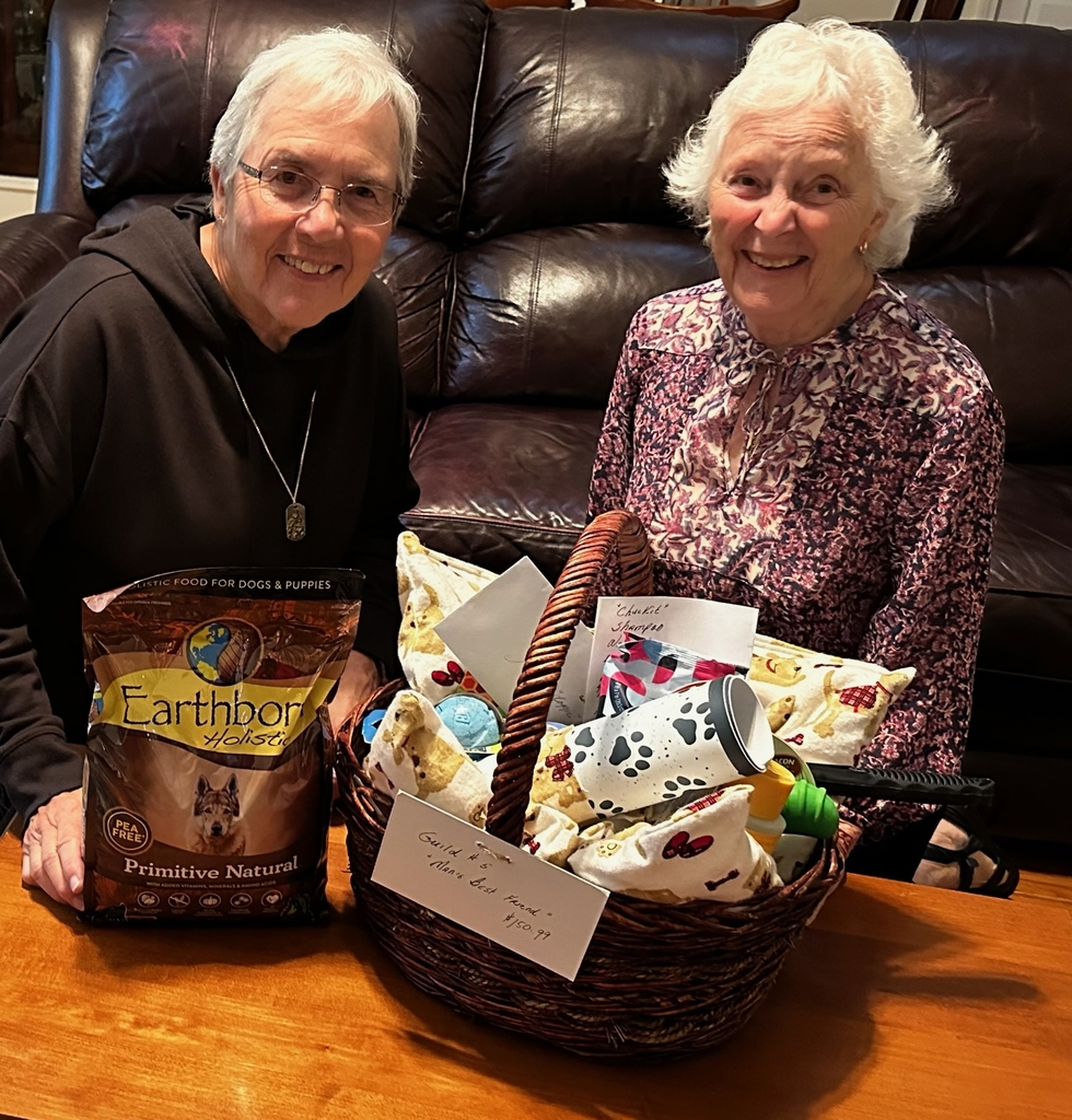 Renee Steinpreis and Gwen Auel shopped for items for our Guild's Dog Lover's Raffle Basket.